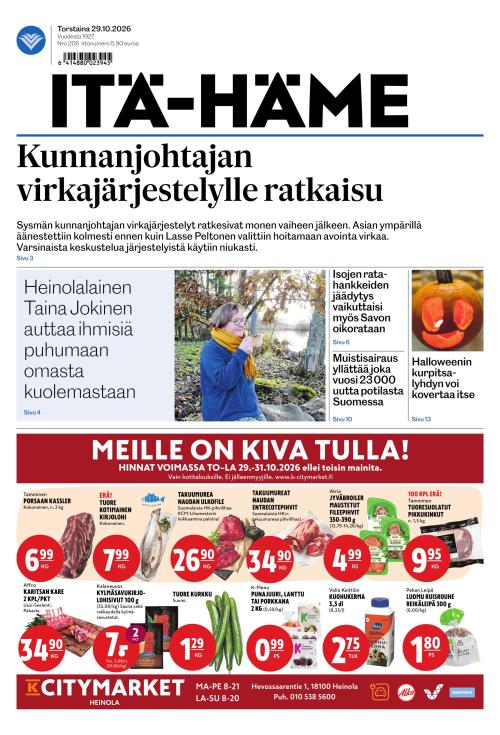 Itä-Häme 29.10.2026