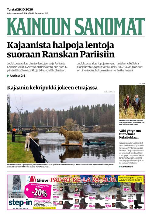 Kainuun Sanomat 29.10.2026