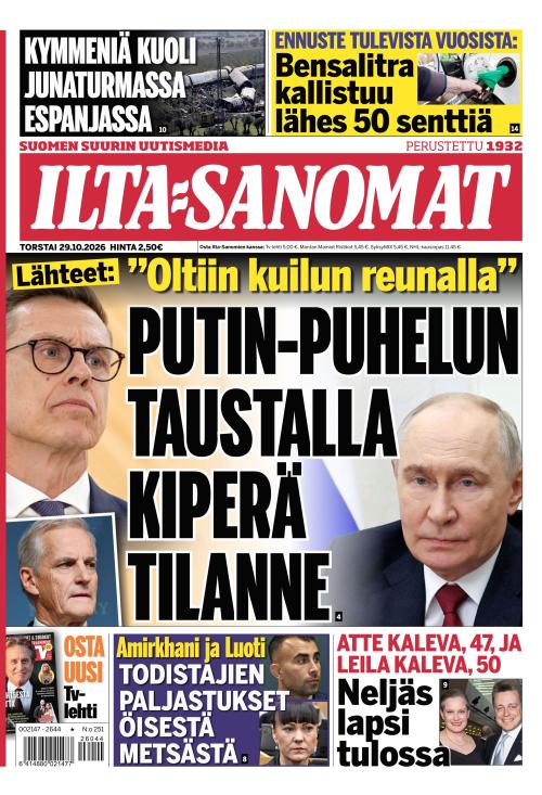 Ilta-Sanomat 29.10.2026