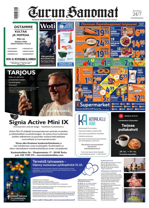 Turun Sanomat 29.10.2026