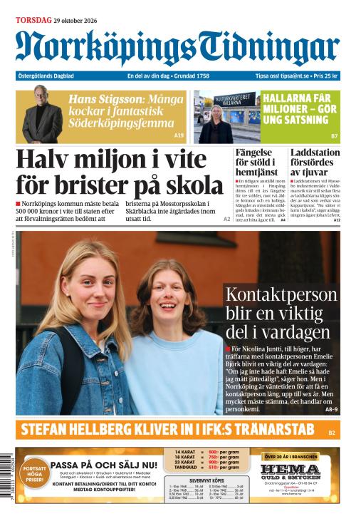 Norrköpings Tidningar 29.10.2026