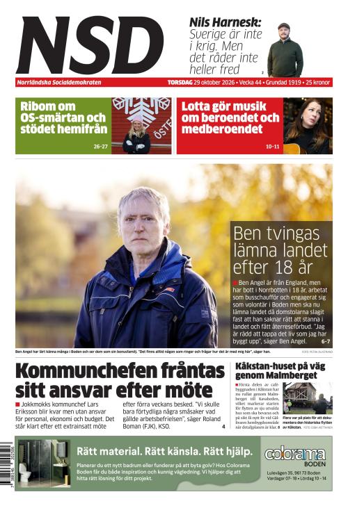 Norrländska Socialdemokraten 29.10.2026