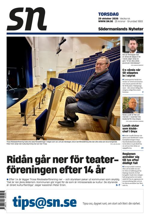 Södermanlands Nyheter 29.10.2026