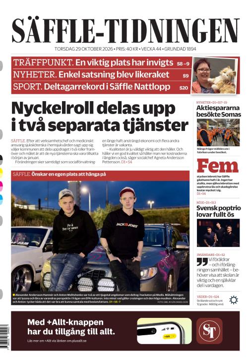 Säffle-Tidningen 29.10.2026