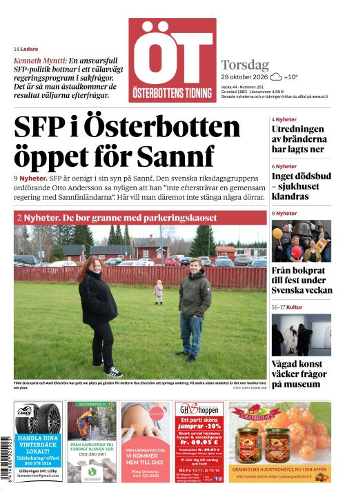 Österbottens Tidning 29.10.2026