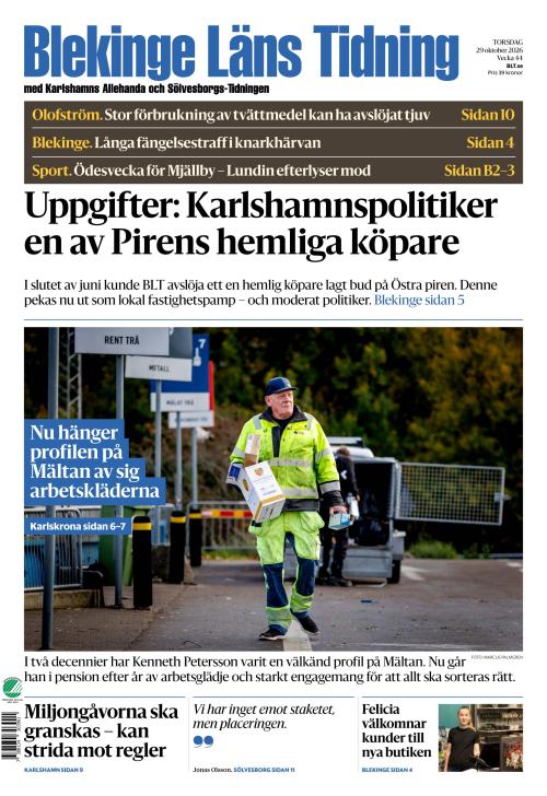 Blekinge Läns Tidning 29.10.2026