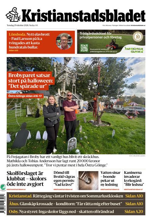 Kristianstadsbladet 29.10.2026