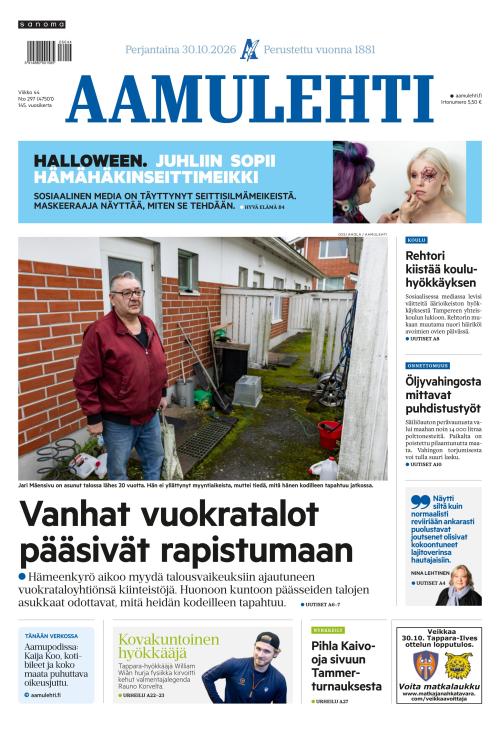 Aamulehti 30.10.2026