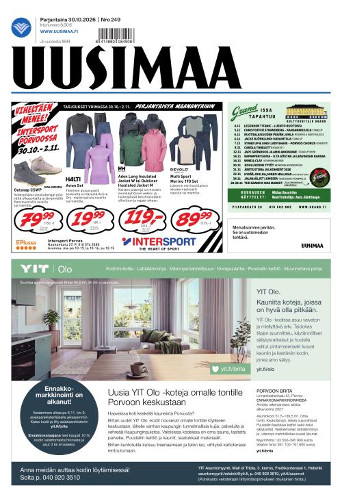 Uusimaa 30.10.2026