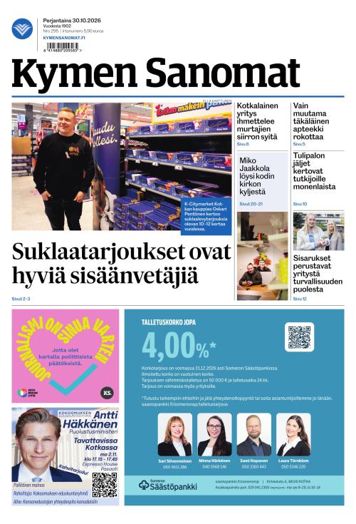 Kymen Sanomat 30.10.2026
