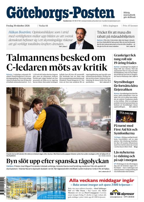 Göteborgs-Posten 30.10.2026