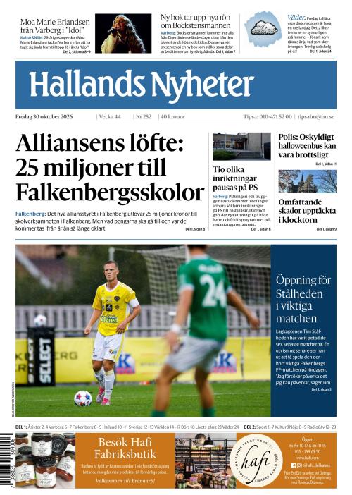 Hallands Nyheter 30.10.2026