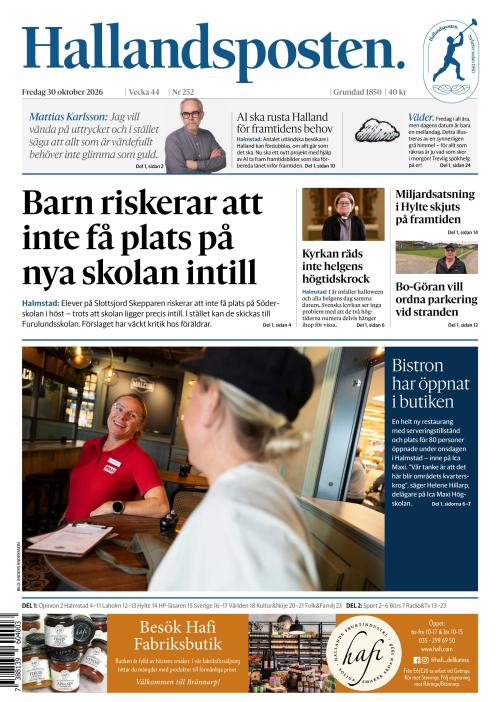 Hallandsposten 30.10.2026