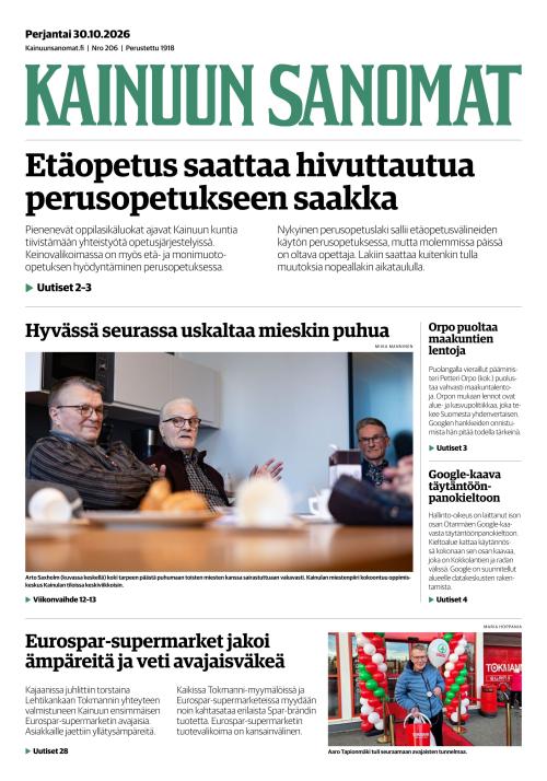 Kainuun Sanomat 30.10.2026
