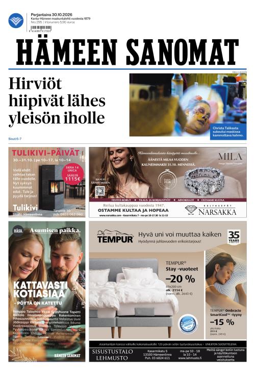 Hämeen Sanomat 30.10.2026