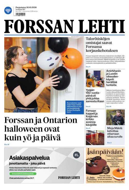 Forssan Lehti 30.10.2026