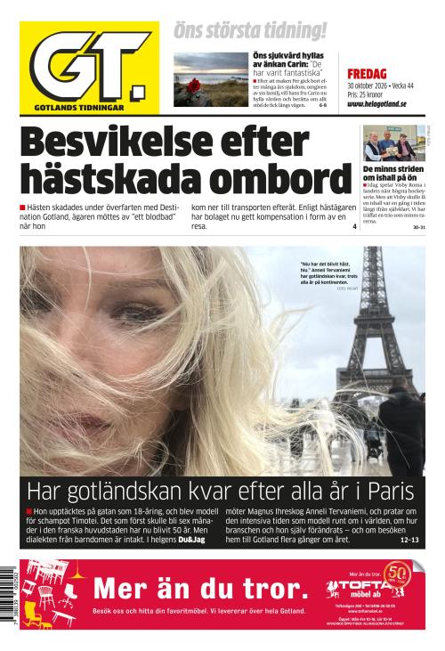 Gotlands Tidningar 30.10.2026