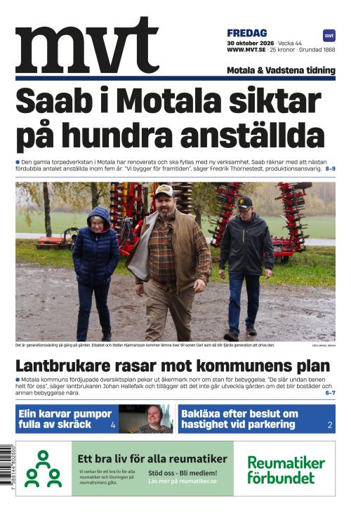 Motala Vadstena Tidning 30.10.2026