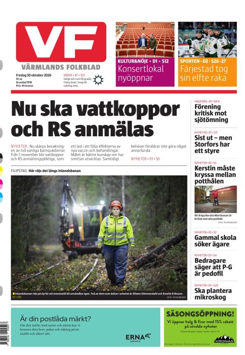 Värmlands Folkblad 30.10.2026