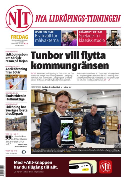 Nya Lidköpings-Tidningen 30.10.2026