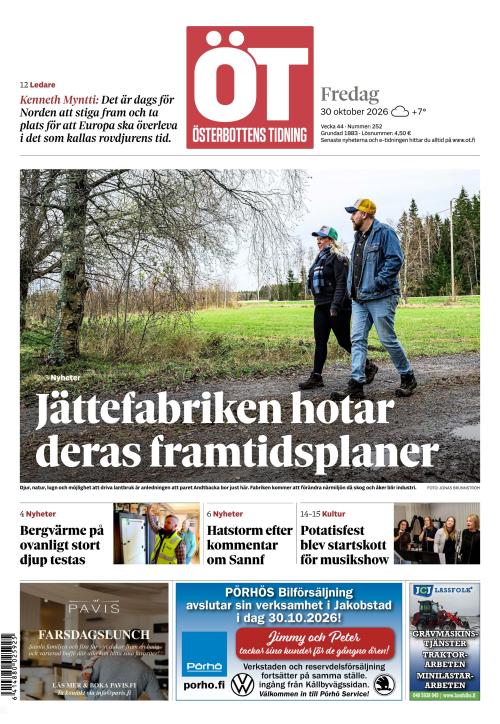 Österbottens Tidning 30.10.2026