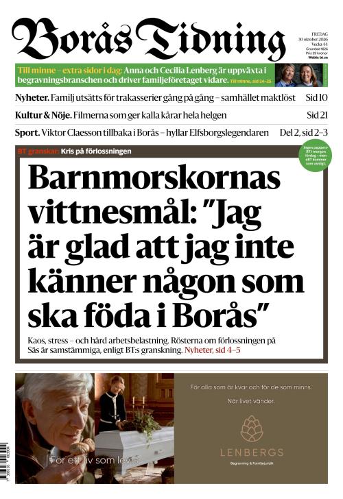 Borås Tidning 30.10.2026