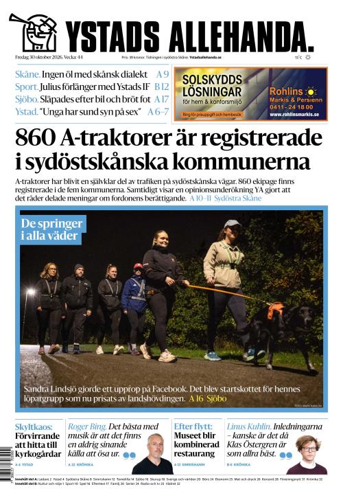 Ystads Allehanda 30.10.2026