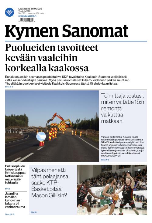 Kymen Sanomat 31.10.2026