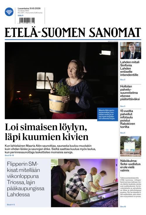 Etelä-Suomen Sanomat 31.10.2026