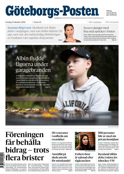 Göteborgs-Posten 31.10.2026