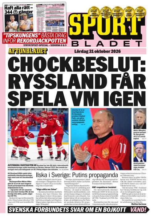 Aftonbladet Sportbladet 31.10.2026