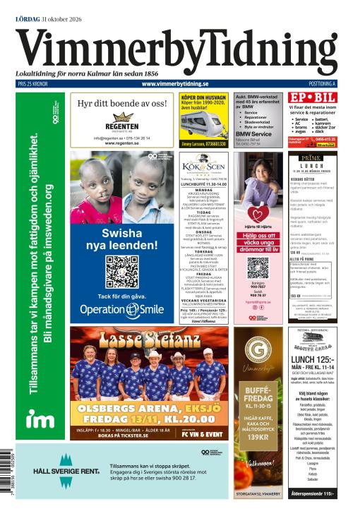 Vimmerby Tidning / Kinda-Posten 31.10.2026