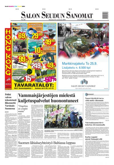 Salon Seudun Sanomat 23.09.2003 - Lehtiluukku.fi