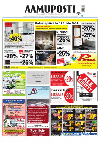 Aamuposti Riihimäki 16.01.2015 Lehtiluukku.fi Aamuposti Riihimäki 16.01.2015 Lehtiluukku.fi