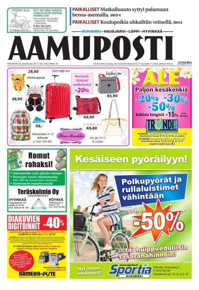 Aamuposti (Riihimäki) 26.06.2015 Lehtiluukku.fi Aamuposti (Riihimäki) 26.06.2015 Lehtiluukku.fi