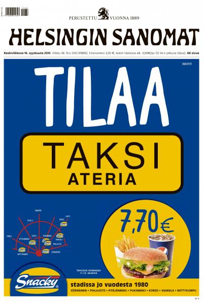 Helsingin Sanomat 16.09.2015 Lehtiluukku.fi Zoo York Dry Bones takki Prisma verkkokauppa