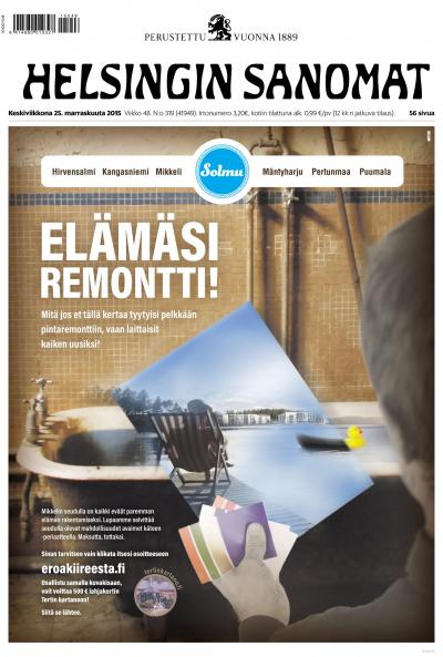 Helsingin Sanomat 25.11.2015 Lehtiluukku.fi Helsingin Sanomat 25.11.2015 Lehtiluukku.fi