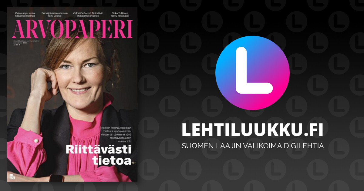 Arvopaperi - Lue uusin numero netissä! 