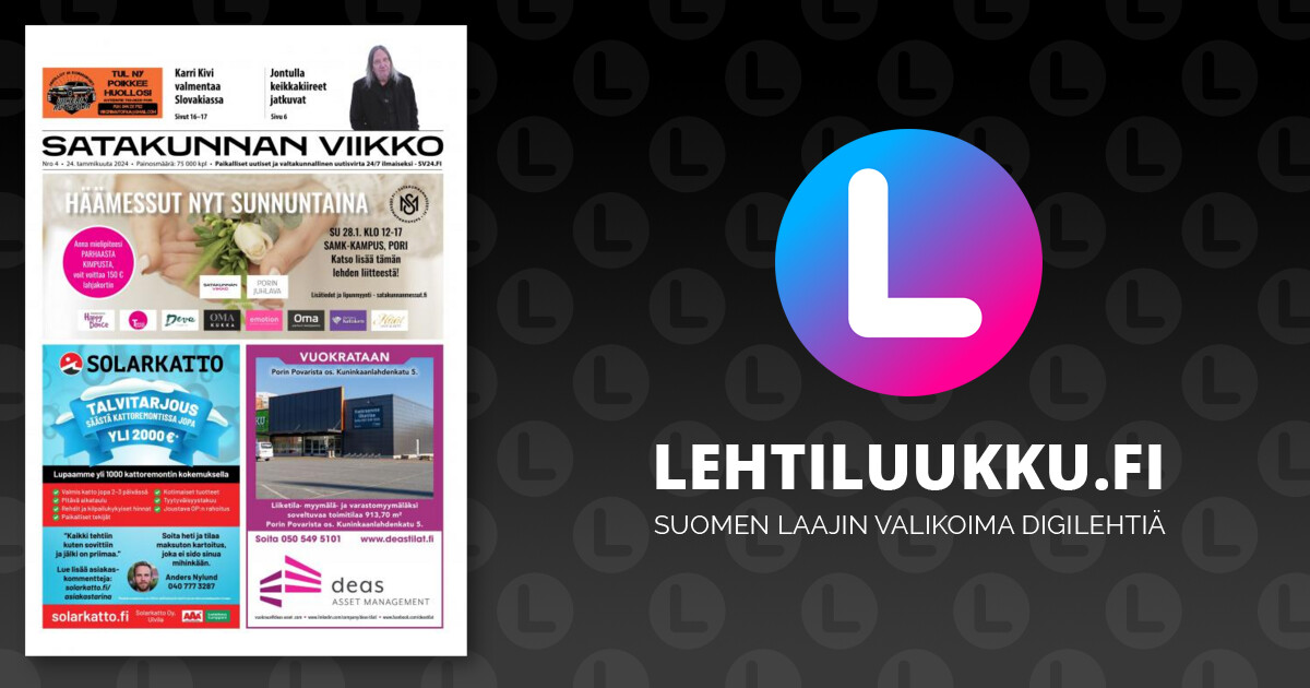 Satakunnan Viikko 24.1.2024 - Lehtiluukku.fi